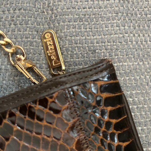 Vintage Palizzio Handbag 12x8 - Brown snakeskin leather - Picture 3 of 5
